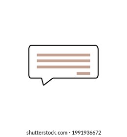 Comment, message icon vector. Social media. 