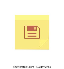 Comment message note save task icon. Vector illustration