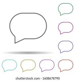 Comment multi color icon. Simple thin line, outline vector of web icons for ui and ux, website or mobile application