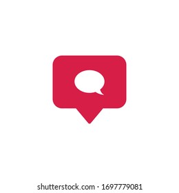 comment notification icon, comment notification sign and symbol vector