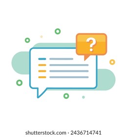 Comment on question isolated flat vector illustration.