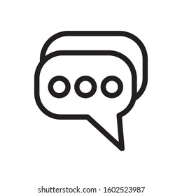 comment  outline icon. linear style sign for mobile concept and web design. Left right arrows simple line vector icon. Symbol, logo illustration.