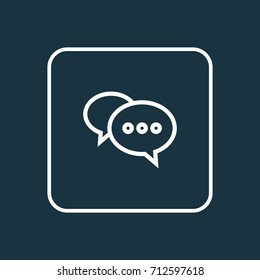Comment Outline Symbol. Premium Quality Isolated Chatting Element In Trendy Style.