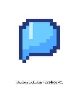 Comment pixelated RGB color ui icon. Reply to social media post. Send message. Simplistic filled 8bit graphic element. Retro style design for arcade, video game art. Editable vector isolated image