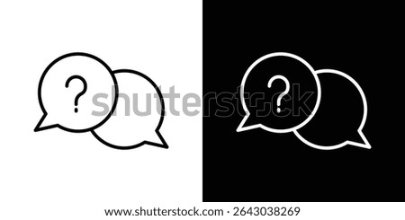 Comment question icon Flat style logo vector. perfect for UI designs