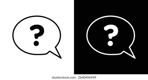 Comment question icon Graphic vector set for ui design