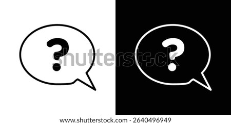 Comment question icon Graphic vector set for ui design