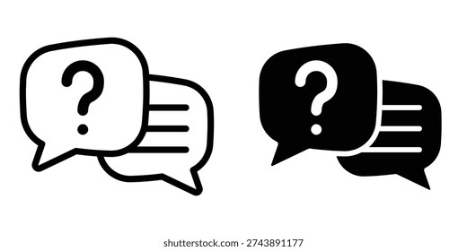 Comment question icon set different style collection for web Ui. EPS10
