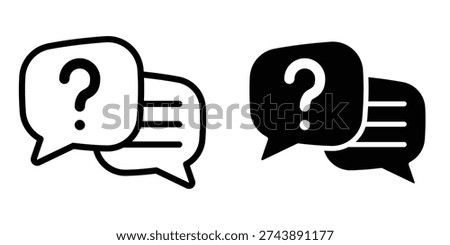 Comment question icon set different style collection for web Ui. EPS10