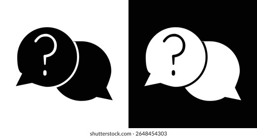 Comment question icon symbol collection. Flat vector stock illustration.