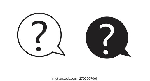 Iconos de pregunta de comentario para uso Diseño web, logotipo. Ilustración de símbolo.