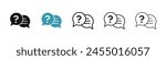 Comment question line icon set. faq line icon. question and answer pictogram. inquire bubble. ask or request sign. frequently asked questions icon for Ui designs.