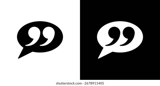 Comment quote icon flat design. Eps 10