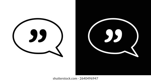 Comment quote icon Graphic vector set for ui design