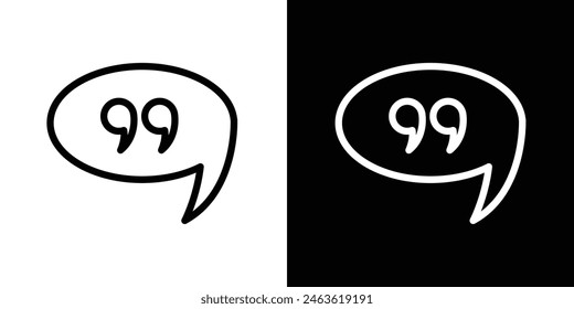 Conjunto de iconos de cita de comentario. Iconos para burbujas de voz, Comentarios y citas.