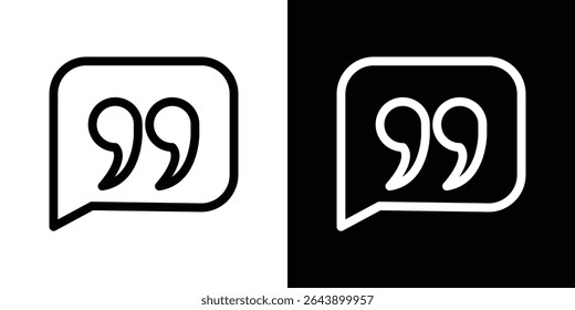 Comment quote icon vector simple element illustration editable