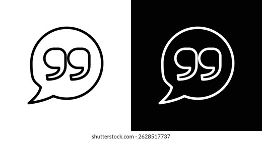 Comment quote icon vector for web, computer and mobile apps