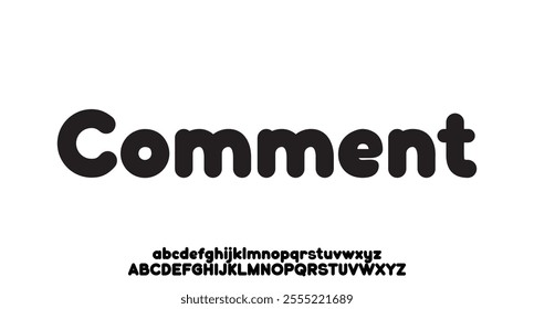 Comment, Sans serif font with vintage style typography. Alphabet vector font with Uppercase, lowercase, and number. Regular Bold font with uppercase dan lowercase variation.
