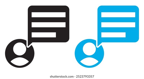 Comment and speak communication icon symbol vector 

