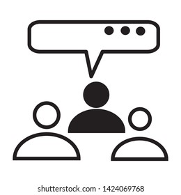 comment speech icon vector illustration template