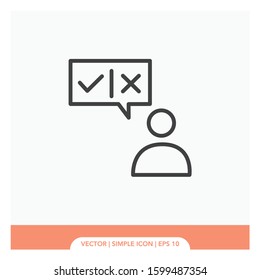 Comment Survey Icon Vector Illustration