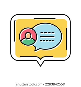 comment testimonial customer color icon vector. comment testimonial customer sign. isolated symbol illustration