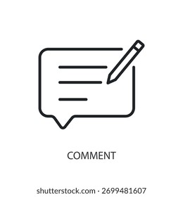 Kommentarsymbole für dünne Linien Original Vektorgrafik.