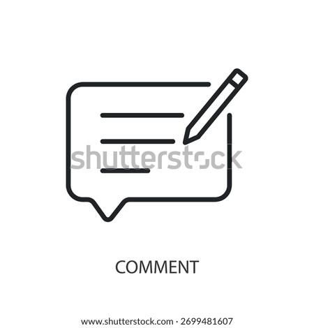 Comment thin line icons. Original vector illustration.