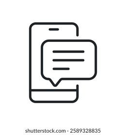 Comment thin line icons. Perfect pixel on transparent background