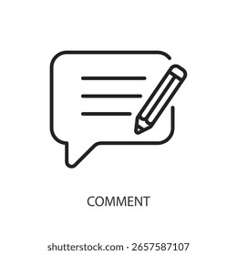 Comment thin line vector icons.