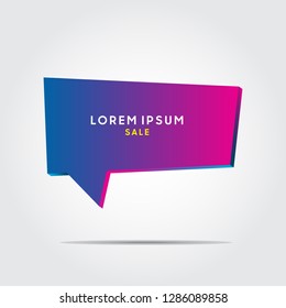 Comment trendy geomtetric gradient banner in material design style. - Vector