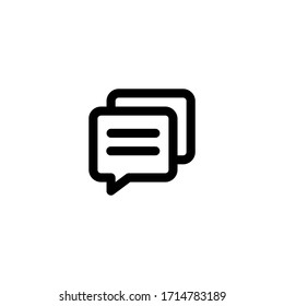 Comment User Interface Outline Icon Logo Vector Illustration
