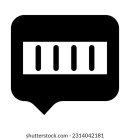 Icono De Glifo Vector De Comentarios Para Uso Personal Y Comercial.
