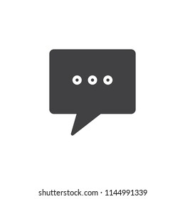 Comment vector icon. filled flat sign for mobile concept and web design. Speech bubble simple solid icon. Symbol, logo illustration. Pixel perfect vector graphics