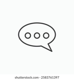 Comment vector icon isolated in black line