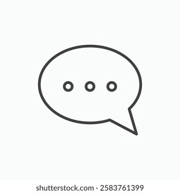 Comment vector icon isolated in black line