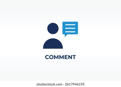 COMMENT vector, icon or logo sign isolated symbol illustration