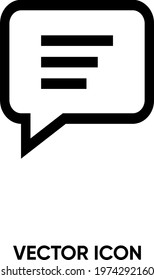 Comment vector icon. Modern, simple flat vector illustration for website or mobile app. Message symbol, logo illustration. Pixel perfect vector graphics	