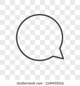 Comment vector icon on transparent background, Comment icon