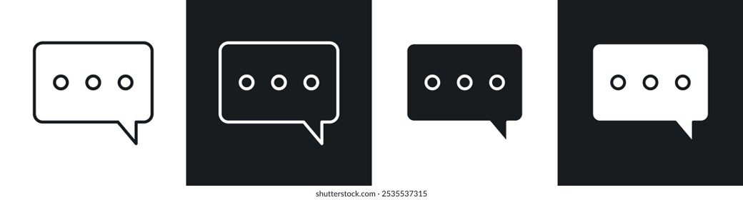 Conjunto de iconos de Vector en blanco y negro. Ilustración EPS 10