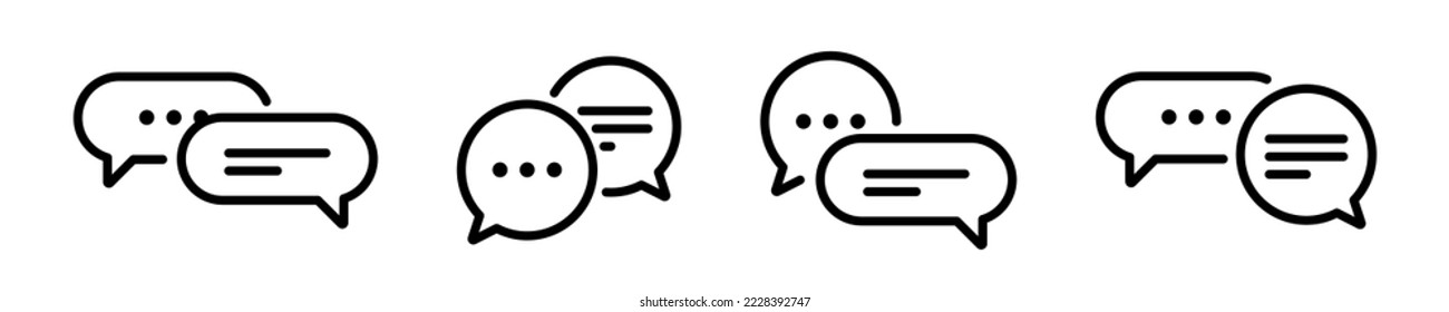 Comment vector icons. Comment bubble. Speech bubbles. Message frame icons. Text bubble. Comments. Vector