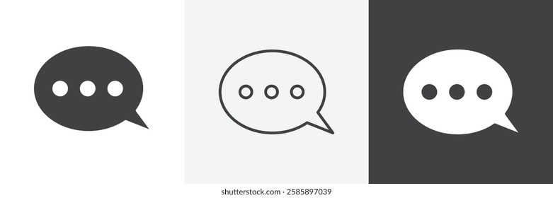 Comment vector icons collection graphic designs for ui designs