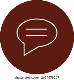 Comment Vector Line Circle Icon Design