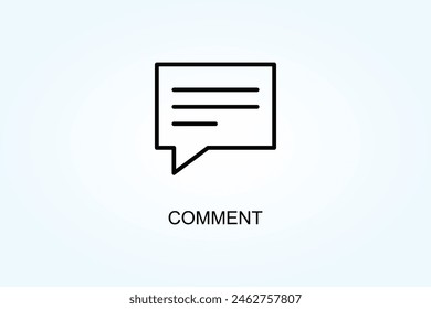 Ilustración De Símbolo De Vector De Comentario O Signo De Logotipo