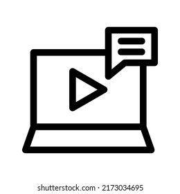 comment video icon or logo isolated sign symbol vector illustration - high quality black style vector icons
