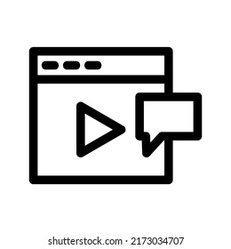 comment video icon or logo isolated sign symbol vector illustration - high quality black style vector icons
