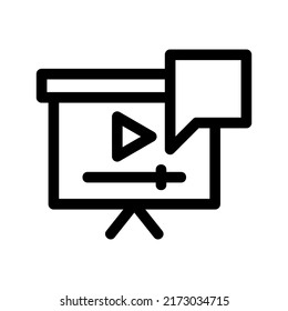 comment video icon or logo isolated sign symbol vector illustration - high quality black style vector icons
