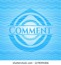 Comment water concept emblem.
