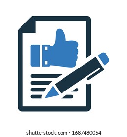 Icono de escritura de comentarios, comentarios, revisión de envío