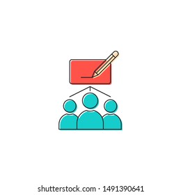 Comment writing vector icon symbol isolated on white background